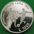 San Marino 1994 World Cup USA Proof Silver 1000 L