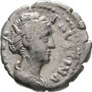 Ancient Rome 141 AD FAUSTINA SENIOR AUGUSTA DENAR AVGVSTI Providentia
