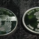 2000 Uganda Large Silver Proof 2000 shillings- Zebra