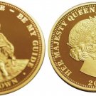 2014 Tristan da Cunha Large Gold plated 1 Cr Saint Christopher