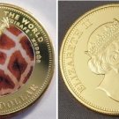 2009 Fiji Large Color Goldplated $1 Giraffe