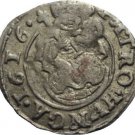 1616 Hungary Silver Denar-King Mathias-Habsburg Dynasty;Virgin Mary,#2-nice