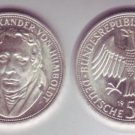 1967 Germany Silver 5 Marks  Humboldt brothers  BU