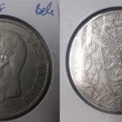 1873 Belgium Large Silver 5 Francs- Nice #4