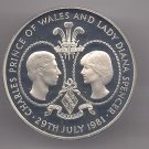 1981 Tristan Da Cunha Large Silver  Proof 25 P Charles/Diana Wedding