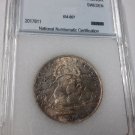 1938 Sweden Silver 2 Kr 300 Delaware/Sailing ship, Nice colorful toning,slabbed