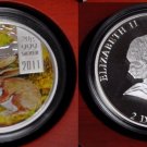 2011 Cook Is Large Silver Color Proof $2 Tan Rabbit