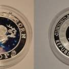 2007 Armenia Large Silver Color Proof 100 Dram/cubic Zirconia/Zodiac-Capricorn