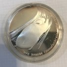 1993 Bulgaria Large  silver proof 100 leva Olympic Bobsled
