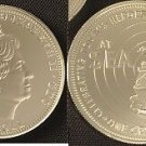 2011 Tristan da Cunha Large Silver plated 1 Cr Military Ship