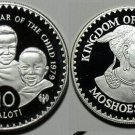 1979 Lesotho Large Silver Proof 10 Maloti Year of the Child/King