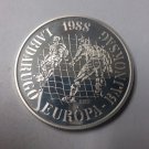 1988 Hungary Large Silver Proof 500 Forint-Soccer(Football) Players