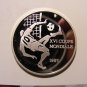 1997 Congo Large Silver Proof 1000 fr Soccer