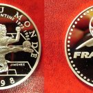 1997 France Large Silver Proof 10 fr Soccer(Football)/Argentina/Bull