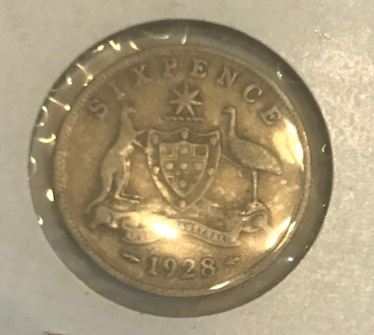 1928 Australia  silver 6 Pence