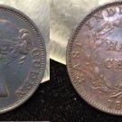 Rare 1845 WW Straits Settlements East India Company 1/2 Cent-Nice(Krause XF-$200