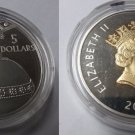 2002 Solomon Is Large Gilt Silver Proof $5-Royal Orb