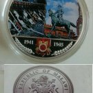 Malawi 2010 Large 45mm Silver Proof Color 20 MWK WWII-Victory Parade