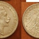 1912 Prussia(Germany) Large Silver 3 marks Kaizer Willhelm-Nice #3