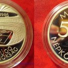 1986 Hungary Large Proof Silver-500 F World Cup Soccer-Stadium