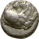 Ancient Greece 350-330 BC THRACE CHERSONESSOS AR HEMIDRACHM LION PELLET IVY #2