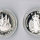 1995 San Marino Large silver Proof 5000 L Amerigo Vespucci/Sailing Ship