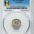 Rare 1959 Australia Silver 3 P- PCGS PR 65