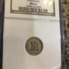 1828 HSK Hamburg(German States) Silver 1 Schilling NGC MS61