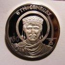 1997 Cook Is Large Silver Proof $50 Millennium-6th Century-Justinian Legal Code