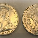 1965 French Somalia large 5 francs- Nike/Antelope