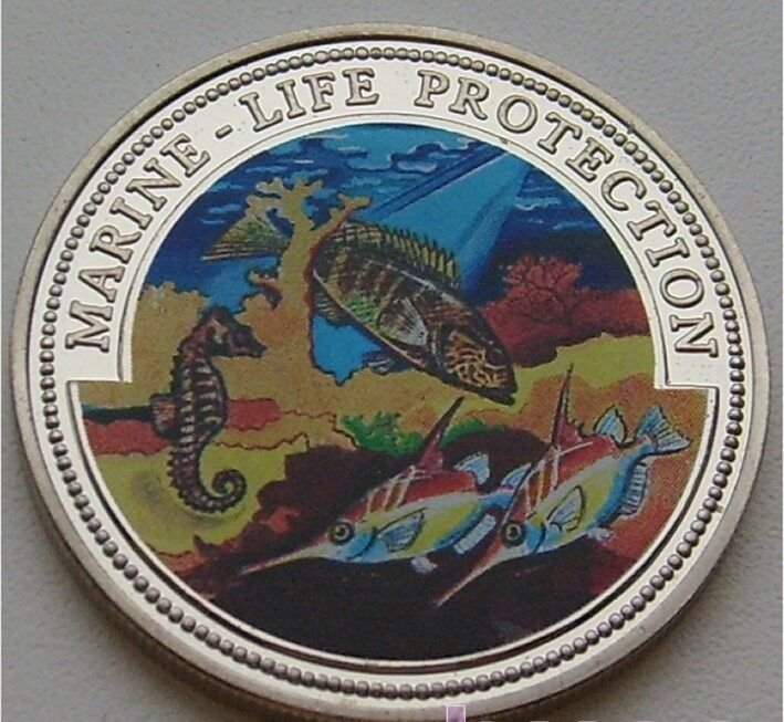 2000 Malta Large  Proof Color 100 Liras-Tropical Fish