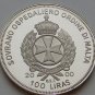 2000 Malta Large Proof Color 100 Liras-Tropical Fish