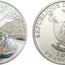 2011 Cameroon Large Silver Hologram Proof 1000 fr Swans Love Forever-L'Amour
