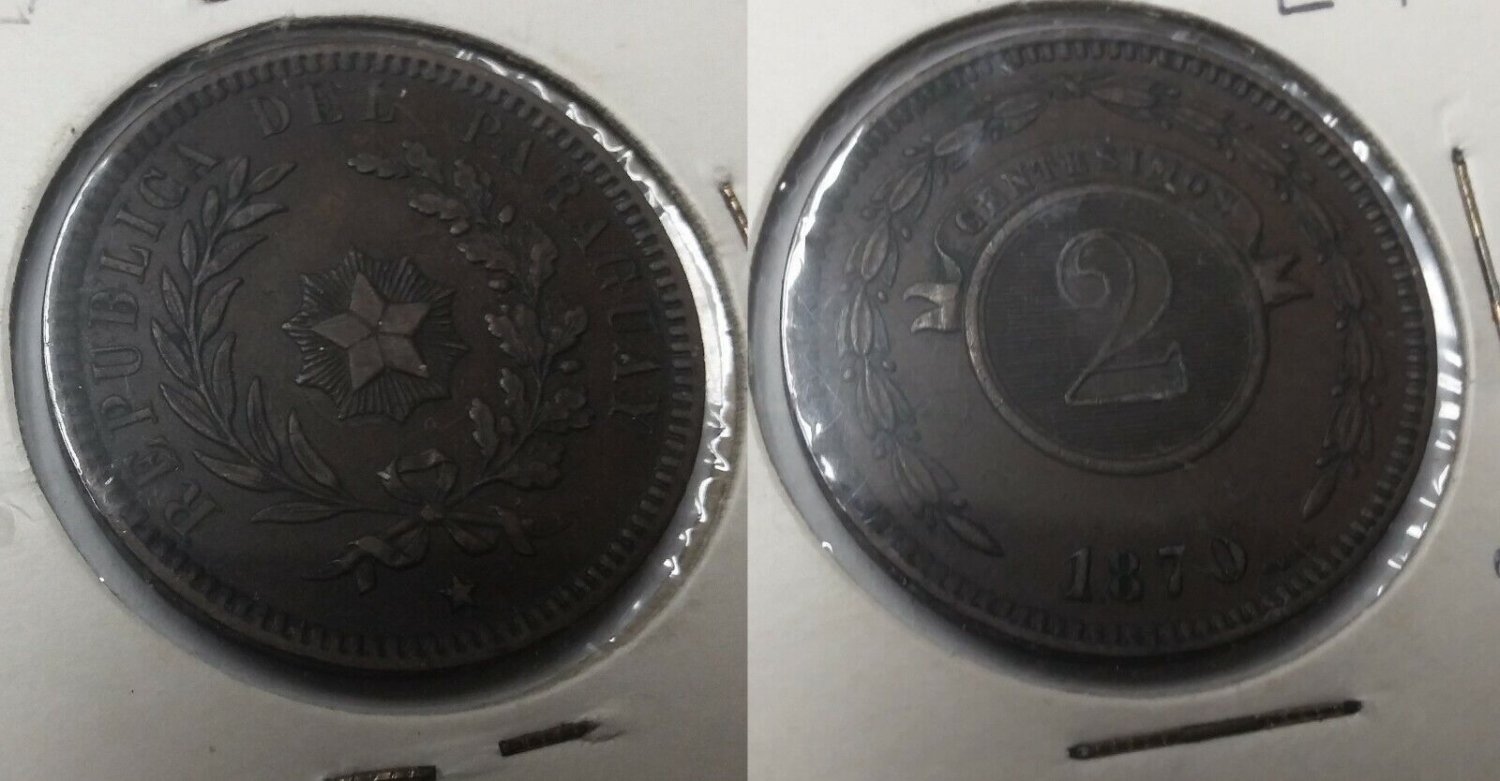 PARAGUAY 1870 2 Centesimos
