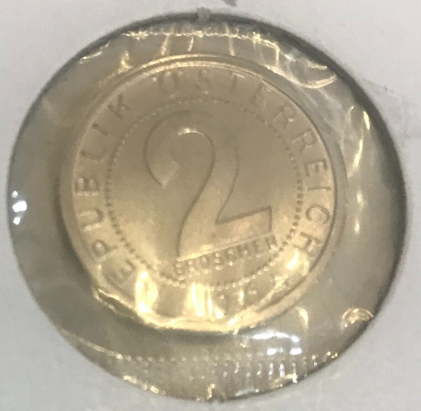 1964 Austria proof 2 Groschen