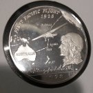 1978 Samoa Large Silver Proof 1 Tala First Pacific Flight/Airplane