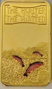Somalia 2013 Goldplated Color Rectangular 25 shilling-Fauna-Salmon