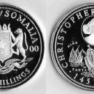 2000 Somalia Silver Proof 150 sh-Columbus/Sailing Ships:Santa Maria,Pinta,Nina