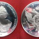 1741 Russia Large Pewter Fantasy 1 Rouble-Elizabeth