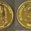 2005 Tristan da Cunha Large Gold plated 1 Cr-Pope John Paul II