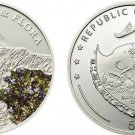 2011 Palau Large  Proof Color Silver $5 Flowers/Mount LOGAN