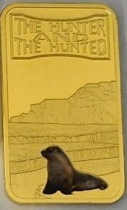 Somalia 2013 Goldplated Color Rectangular 25 shilling-Fauna-Seal