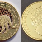2009 Fiji Large Color Goldplated $1 Cheetah