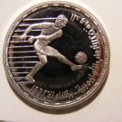 1992 Egypt Large Silver Proof 5 P-Olympic Soccer