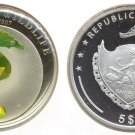 2009 Palau Large Silver Color Prizm Proof $5 Seahorse/Mermaid/Neptune