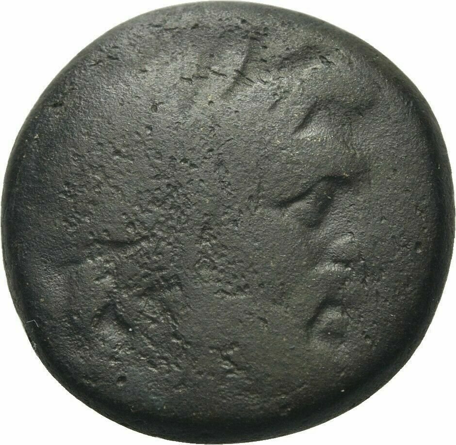 Ancient Greece 2 Cent BC Zeus/Statue AE