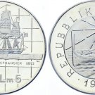 1984 Malta Large Prooflike Silver 5L Sailing Ship Strangier
