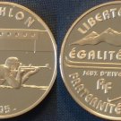 2005 France Large Silver Proof 1.5 euro Olympic Biathlon