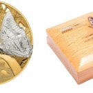 Rare 2015 Cook Is.Large Proof Silver Gilt $5 Butterfly-Shades Of nature-Gift Box
