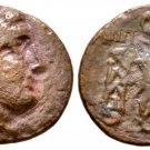 Ancient Greece 2 cent  BC THESSALY LEAGUE TRICHALKON APOLLO ATHENA ITONIA AE